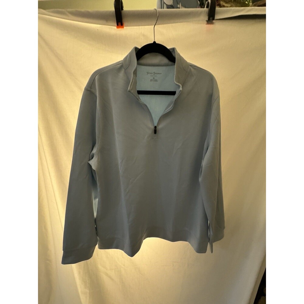 Hickey‎ Freeman Sweatshirt Mens XL Blue Quarter Zip Pullover Performance